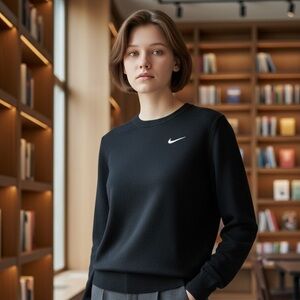 Nike Black Crew Neck Long Sleeve